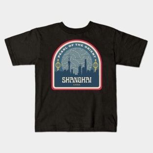 Vintage Shanghai Print Kids T-Shirt
